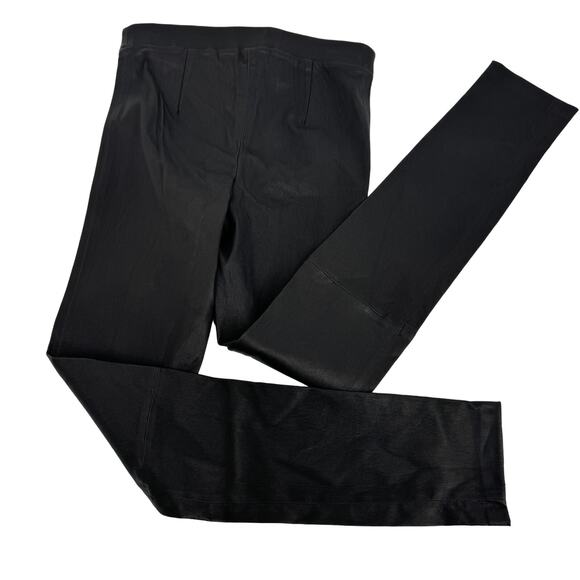 Theory High Rise Adbelle L2 Leather Skinny Pants Black Size 4 - Picture 12 of 15